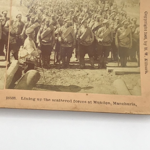 VINTAGE Stereograph Slide 16533 Military Scattered Forces Mukden Manchur… - Picture 6 of 9